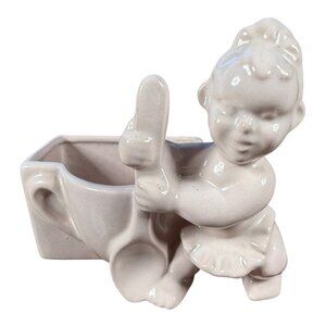 Haeger Girl with Spoon‎ Planter